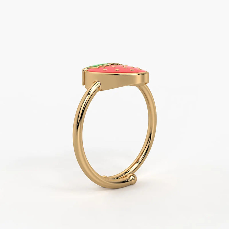 Berry Bliss Strawberry Charm Ring