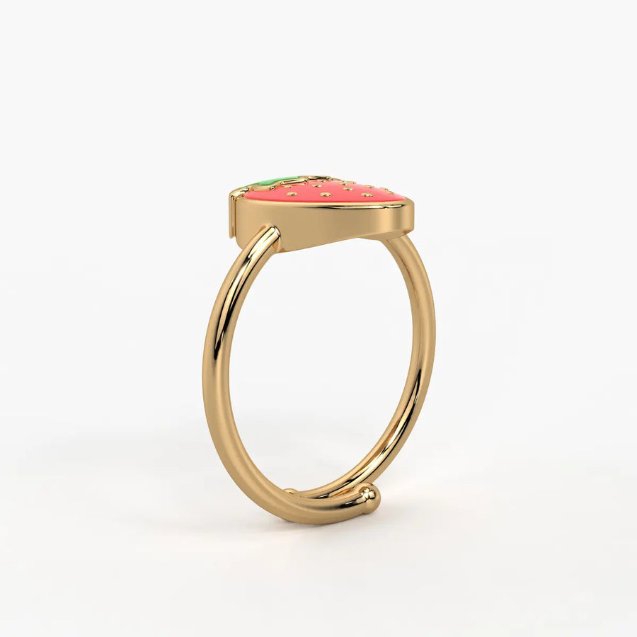 Berry Bliss Strawberry Charm Ring