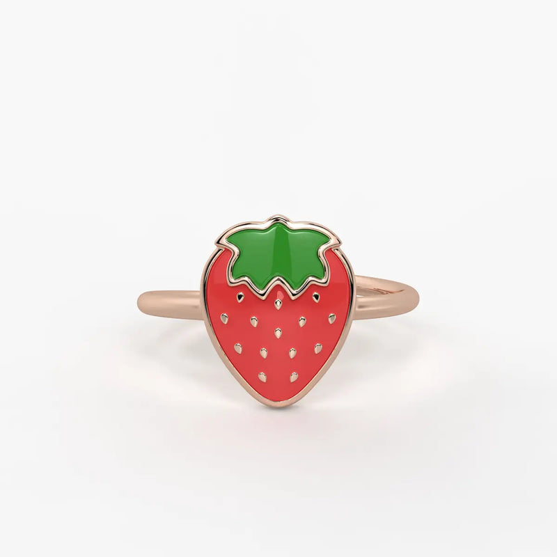 Berry Bliss Strawberry Charm Ring