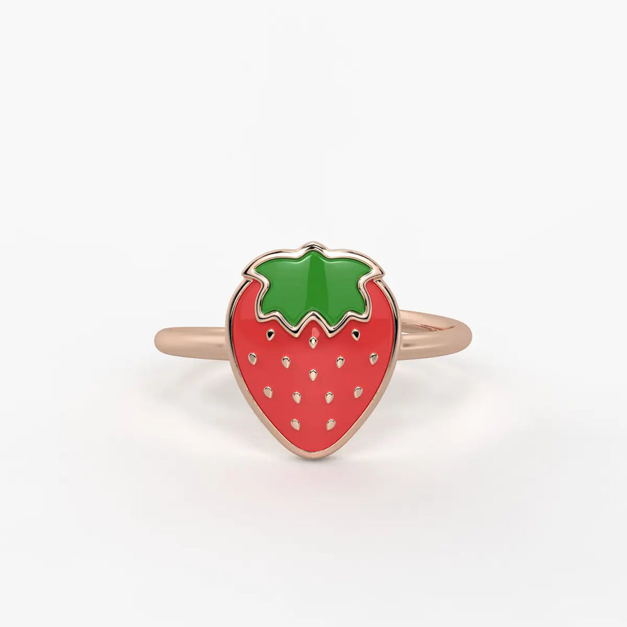 Berry Bliss Strawberry Charm Ring