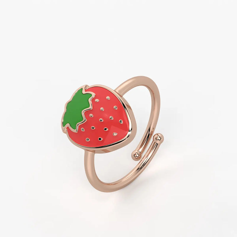 Berry Bliss Strawberry Charm Ring