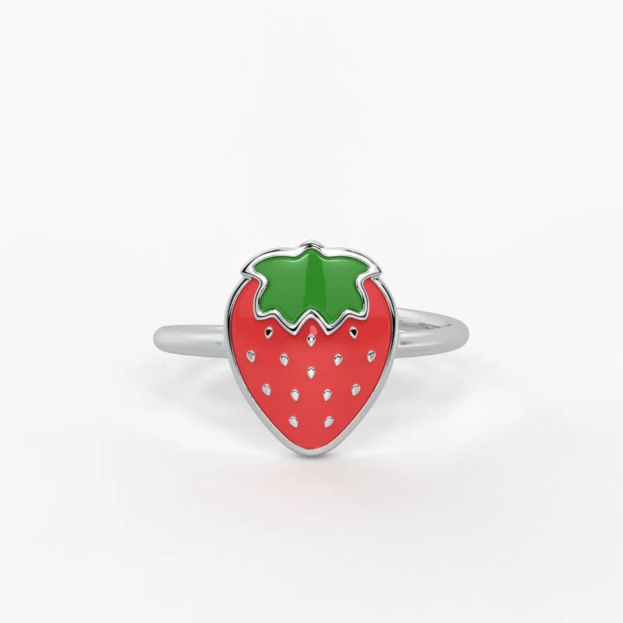 Berry Bliss Strawberry Charm Ring