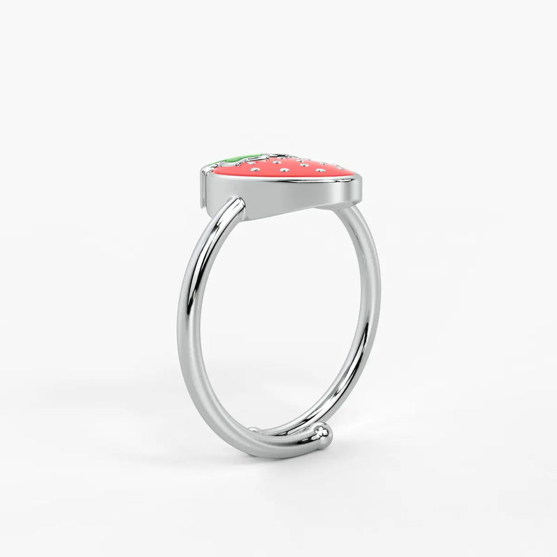 Berry Bliss Strawberry Charm Ring