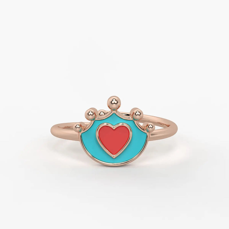 Royal Heart Princess Crown Ring
