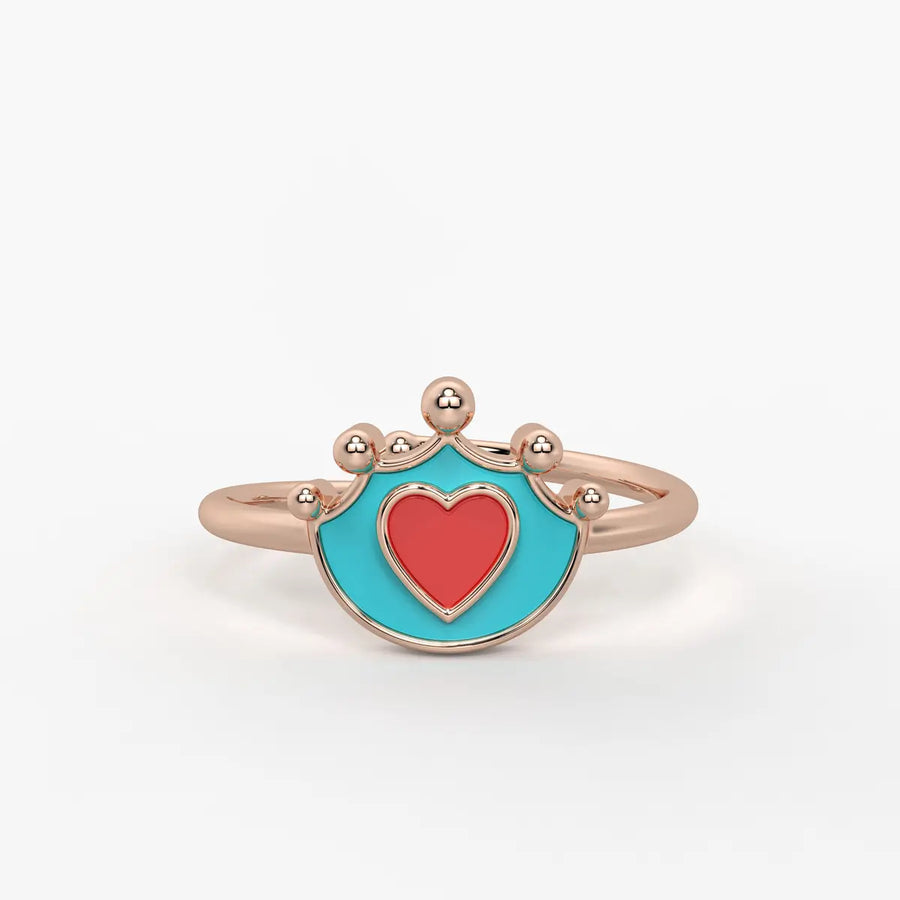 Royal Heart Princess Crown Ring