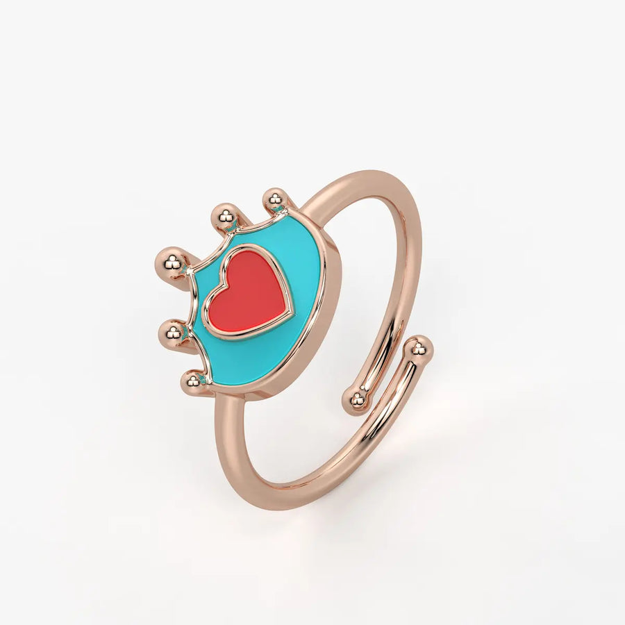 Royal Heart Princess Crown Ring