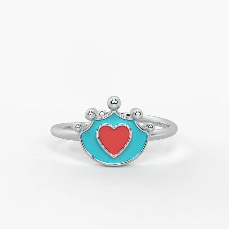 Royal Heart Princess Crown Ring