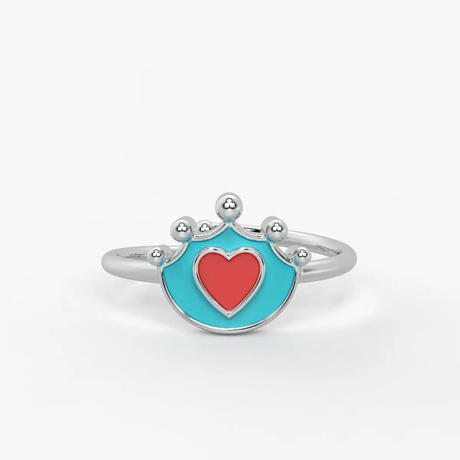 Royal Heart Princess Crown Ring