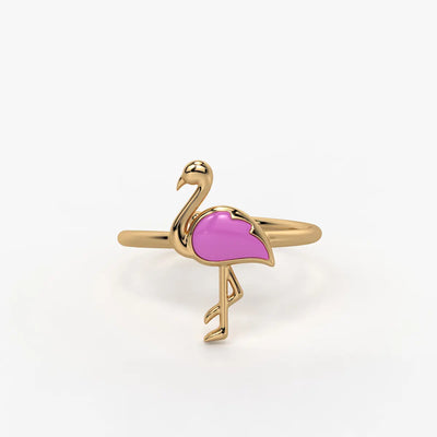 Blush Flamingo Twirl Adjustable Ring