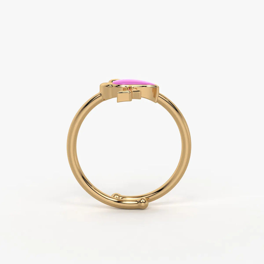 Blush Flamingo Twirl Adjustable Ring