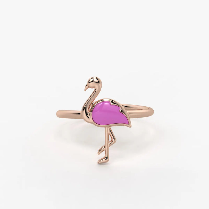 Blush Flamingo Twirl Adjustable Ring
