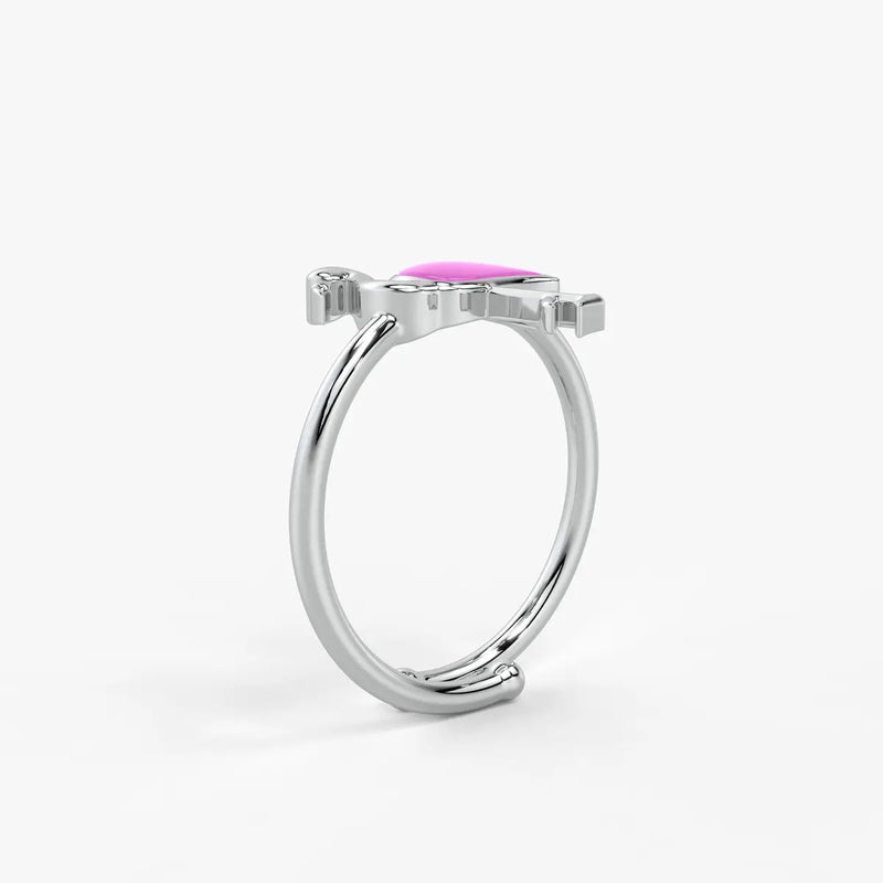 Blush Flamingo Twirl Adjustable Ring