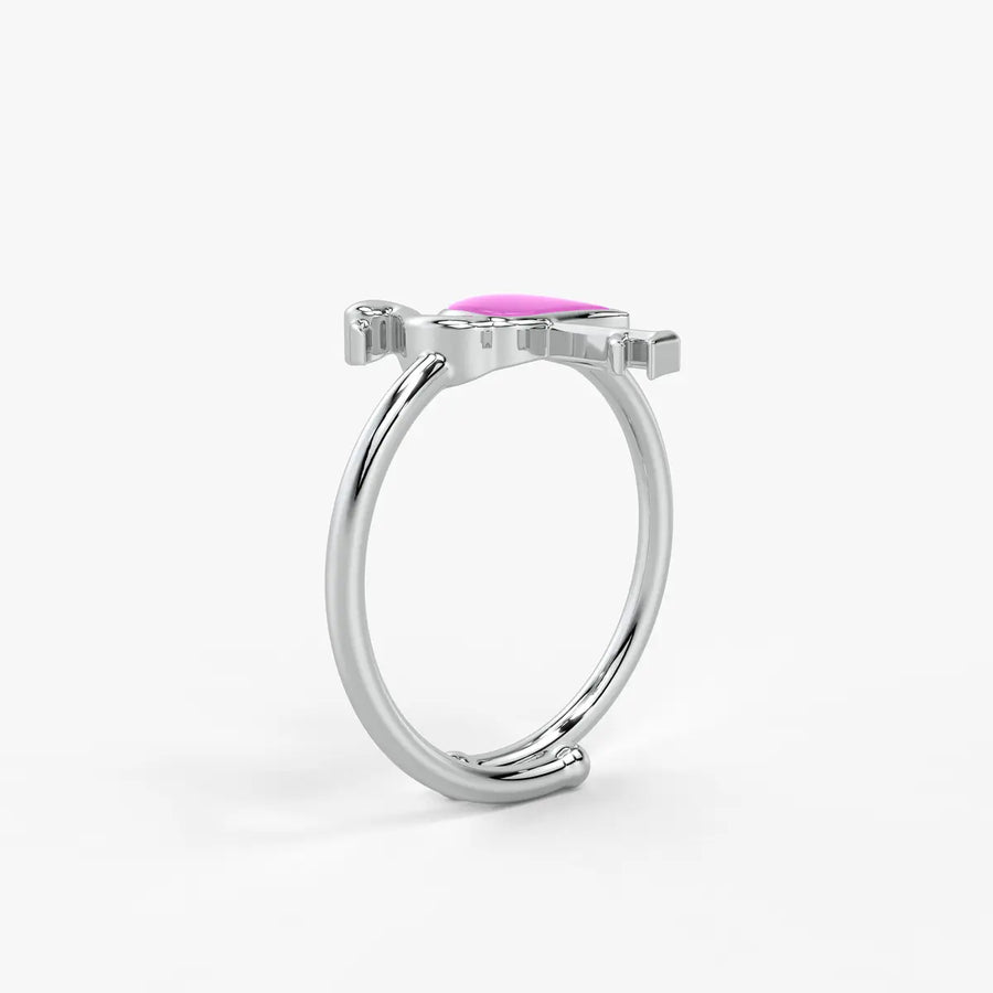 Blush Flamingo Twirl Adjustable Ring
