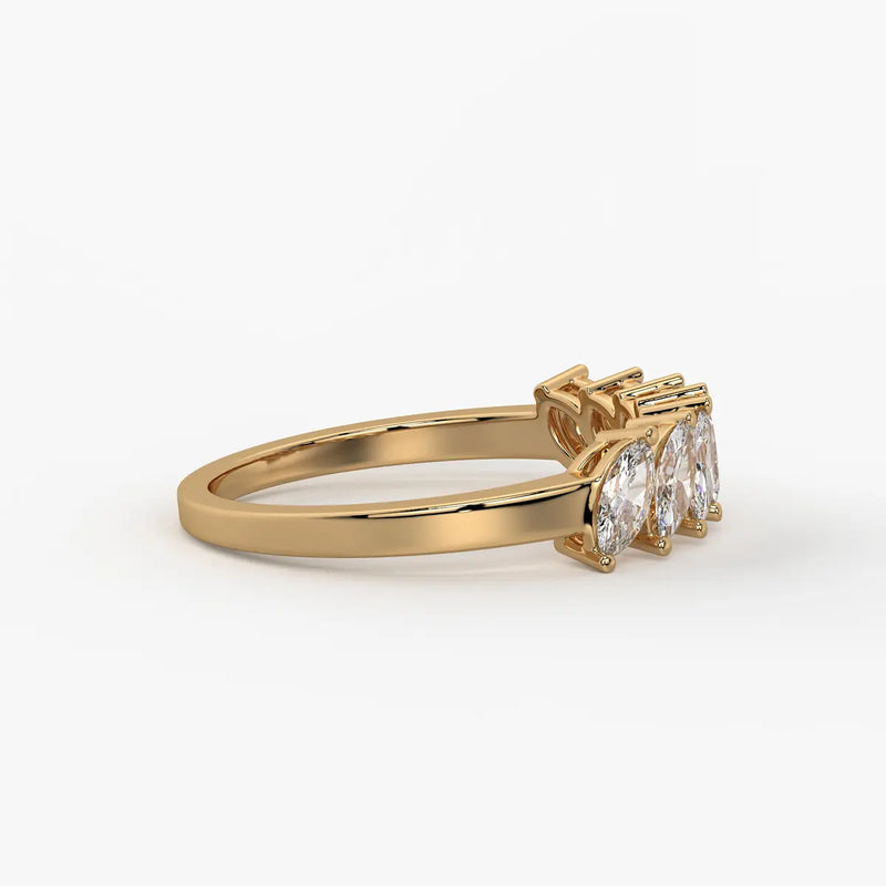 Sylvena Marquise Crest Ring