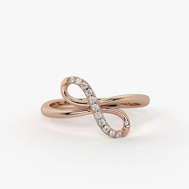 Infinity Twist Diamond Ladies Ring