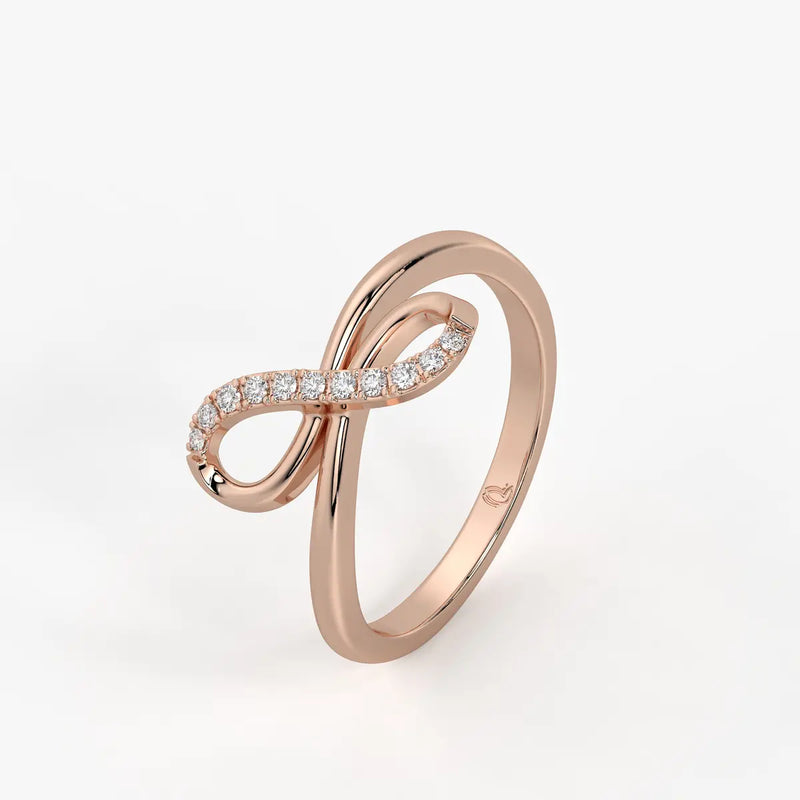 Infinity Twist Diamond Ladies Ring