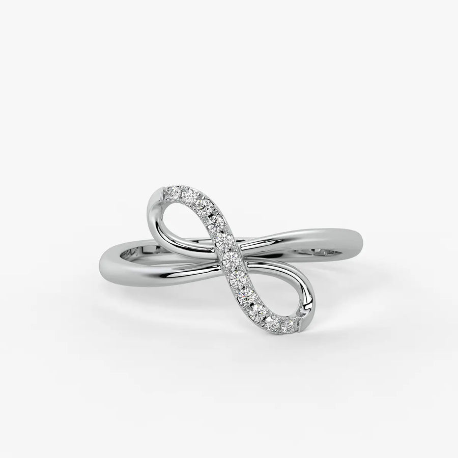 Infinity Twist Diamond Ladies Ring