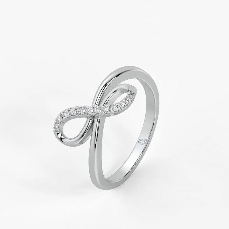 Infinity Twist Diamond Ladies Ring