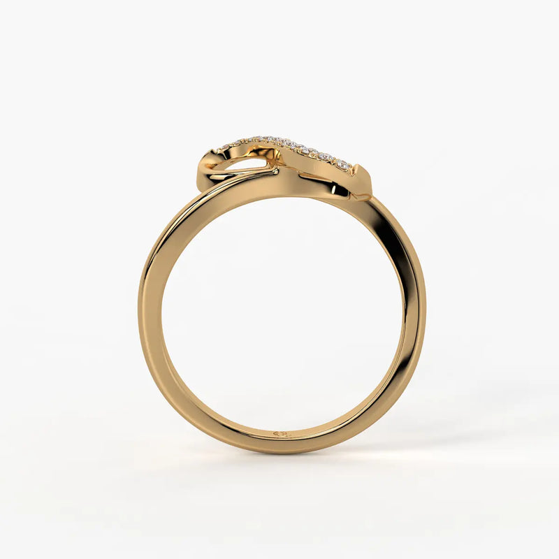 Infinity Twist Diamond Ladies Ring
