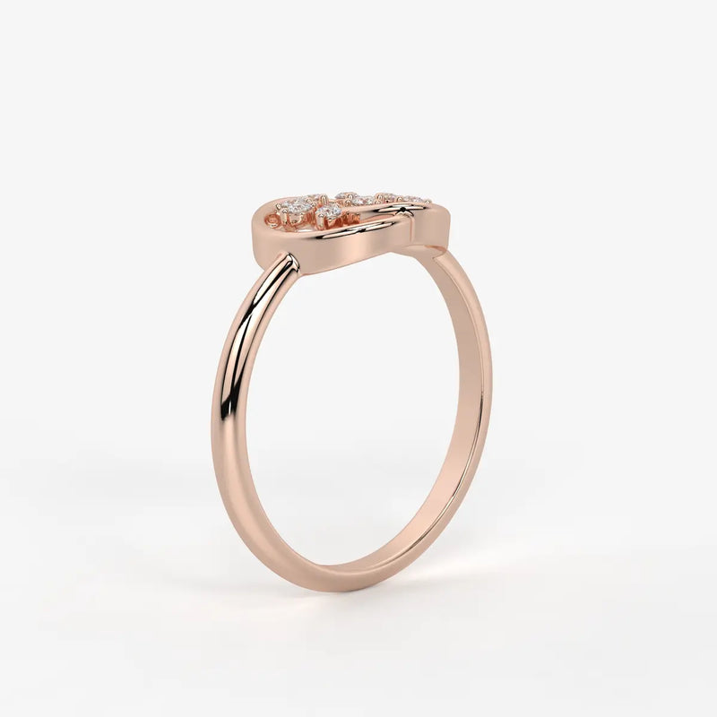Celestia Floral Swirl Diamond Ring