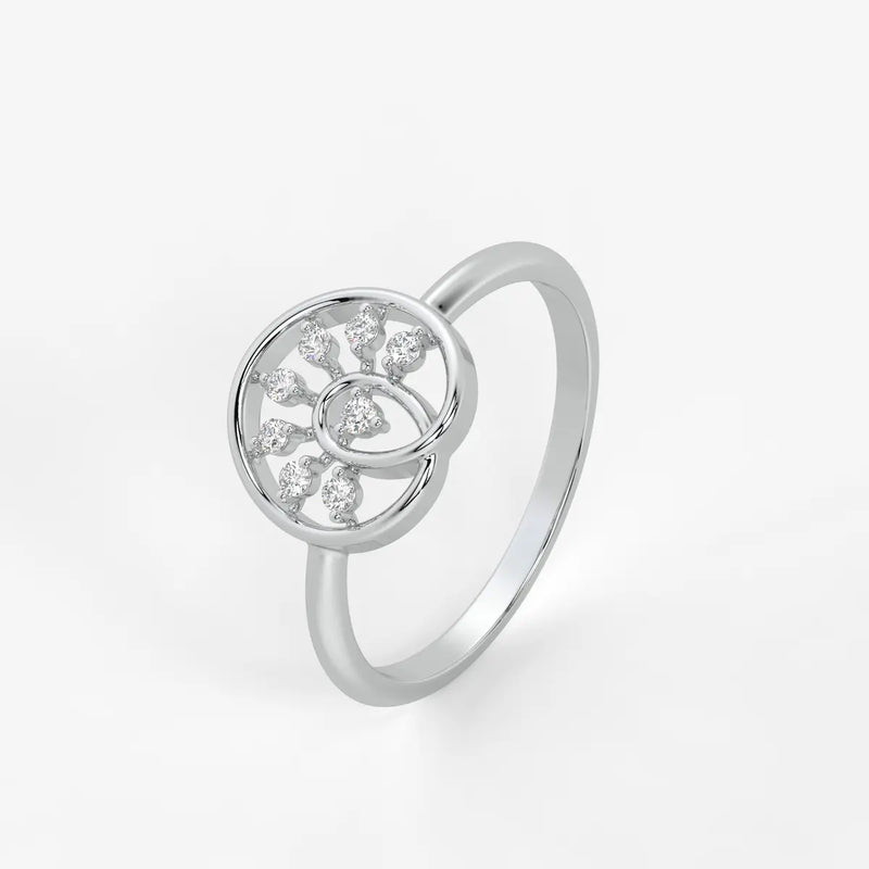 Celestia Floral Swirl Diamond Ring