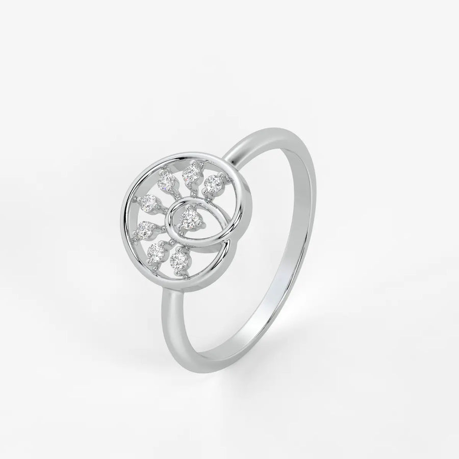 Celestia Floral Swirl Diamond Ring