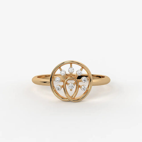 Celestia Floral Swirl Diamond Ring