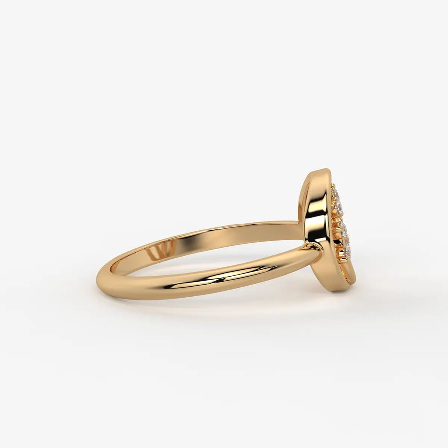 Celestia Floral Swirl Diamond Ring