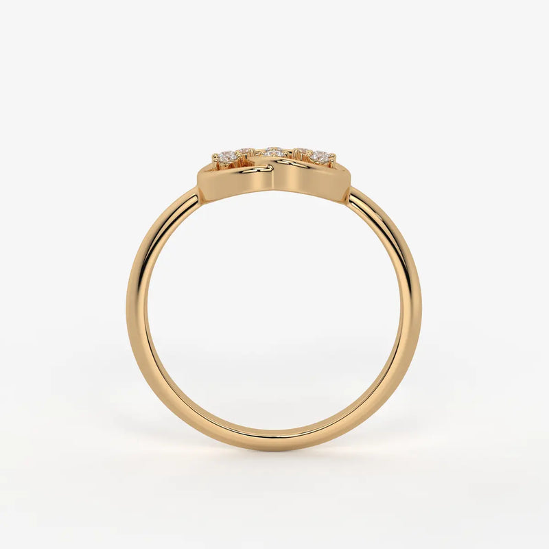 Celestia Floral Swirl Diamond Ring