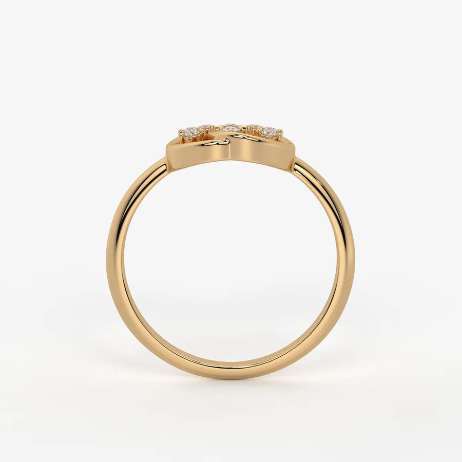 Celestia Floral Swirl Diamond Ring