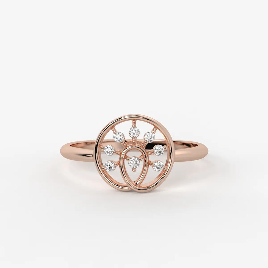 Celestia Floral Swirl Diamond Ring