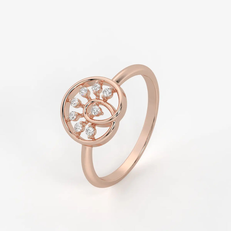 Celestia Floral Swirl Diamond Ring
