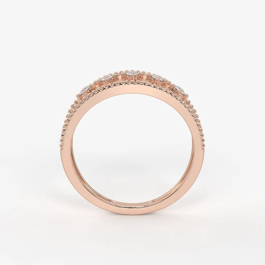 Elara Honeycomb Lace Diamond Band Ring