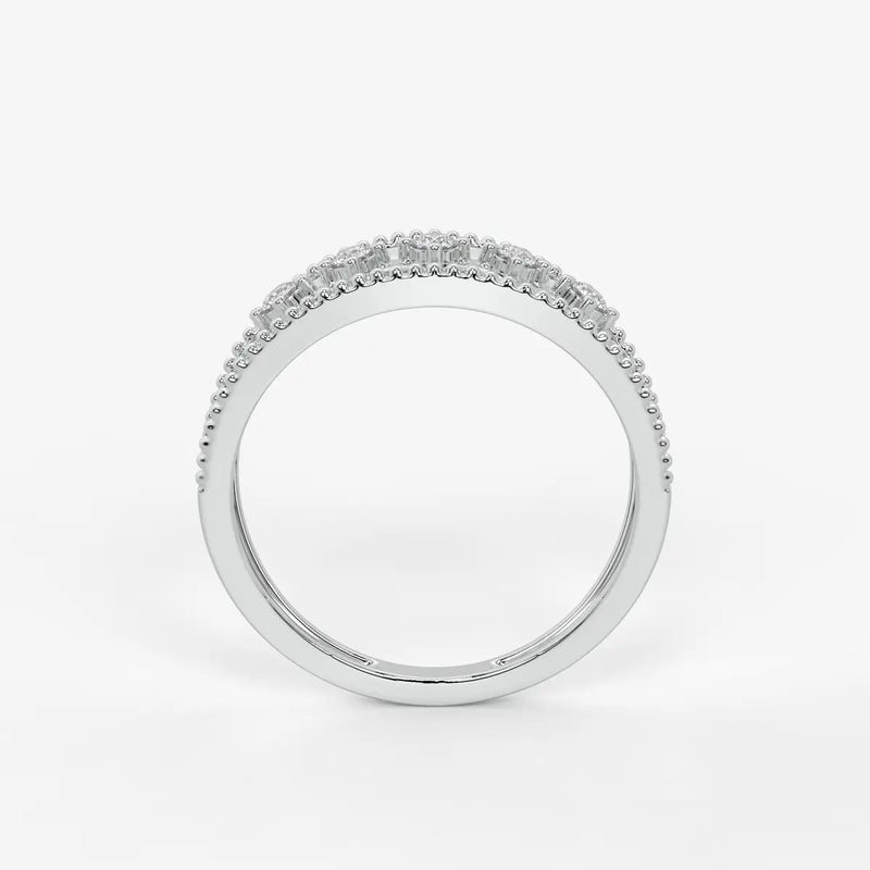 Elara Honeycomb Lace Diamond Band Ring