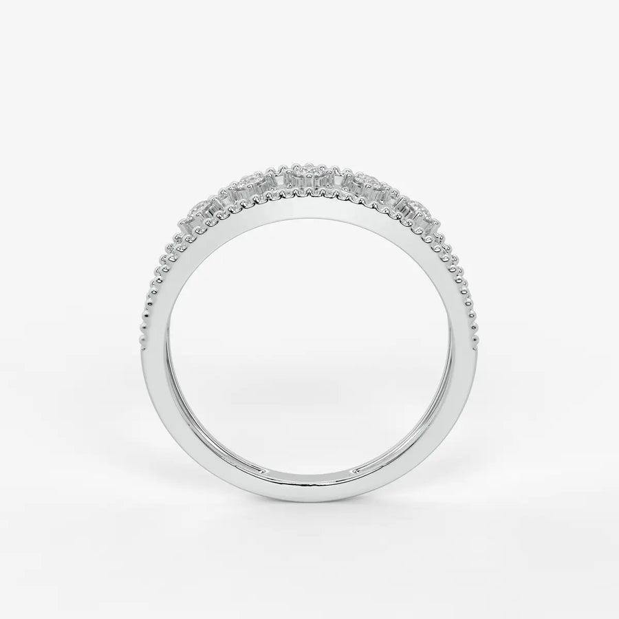 Elara Honeycomb Lace Diamond Band Ring
