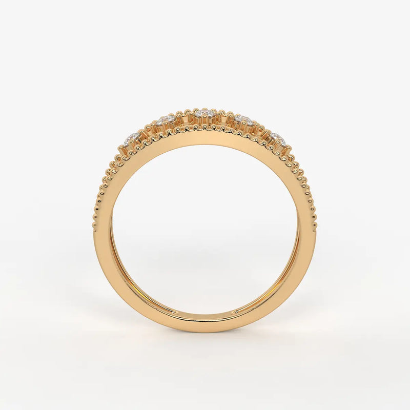 Elara Honeycomb Lace Diamond Band Ring
