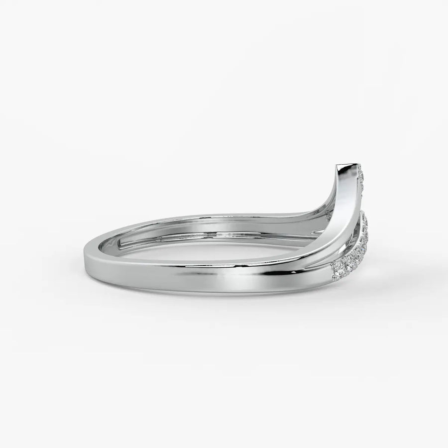 Twist Chevron Pavé Ladies Ring