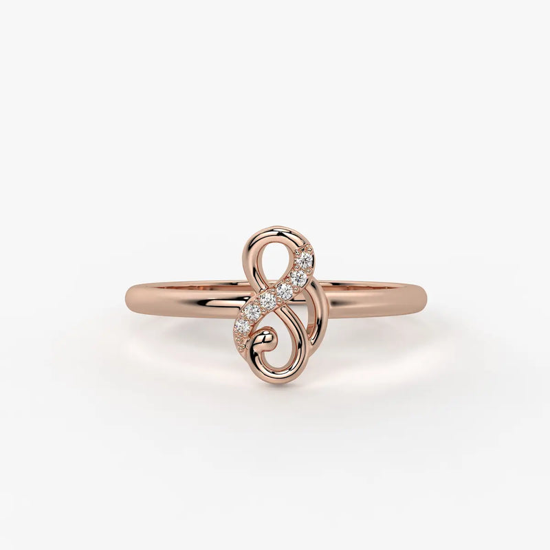 Infinity Loop Diamond Ladies Ring