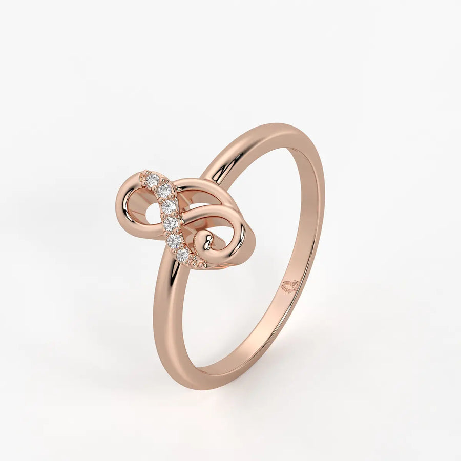 Infinity Loop Diamond Ladies Ring