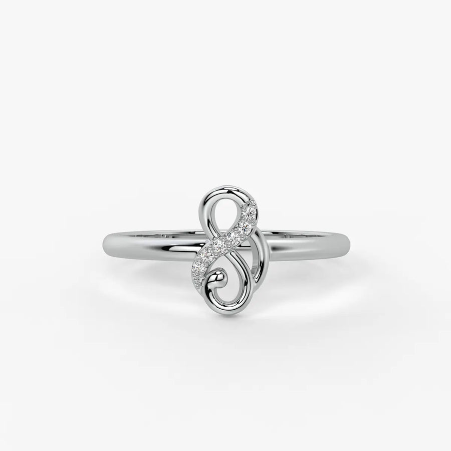 Infinity Loop Diamond Ladies Ring