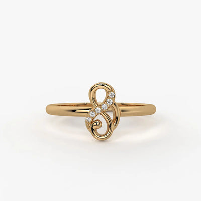 Infinity Loop Diamond Ladies Ring