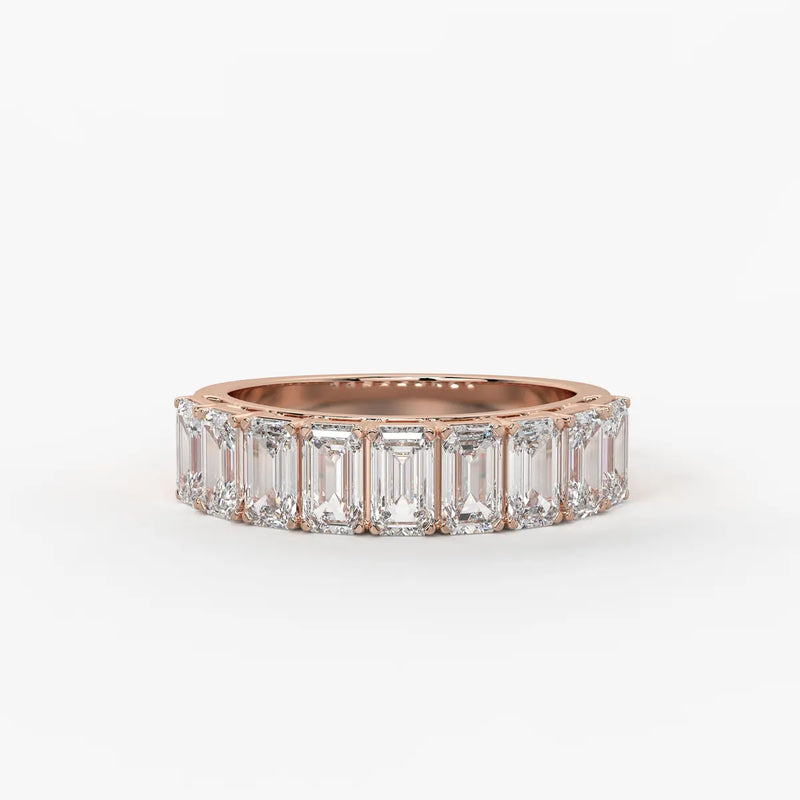 Emerlisse Emerald Diamond Eternity Band