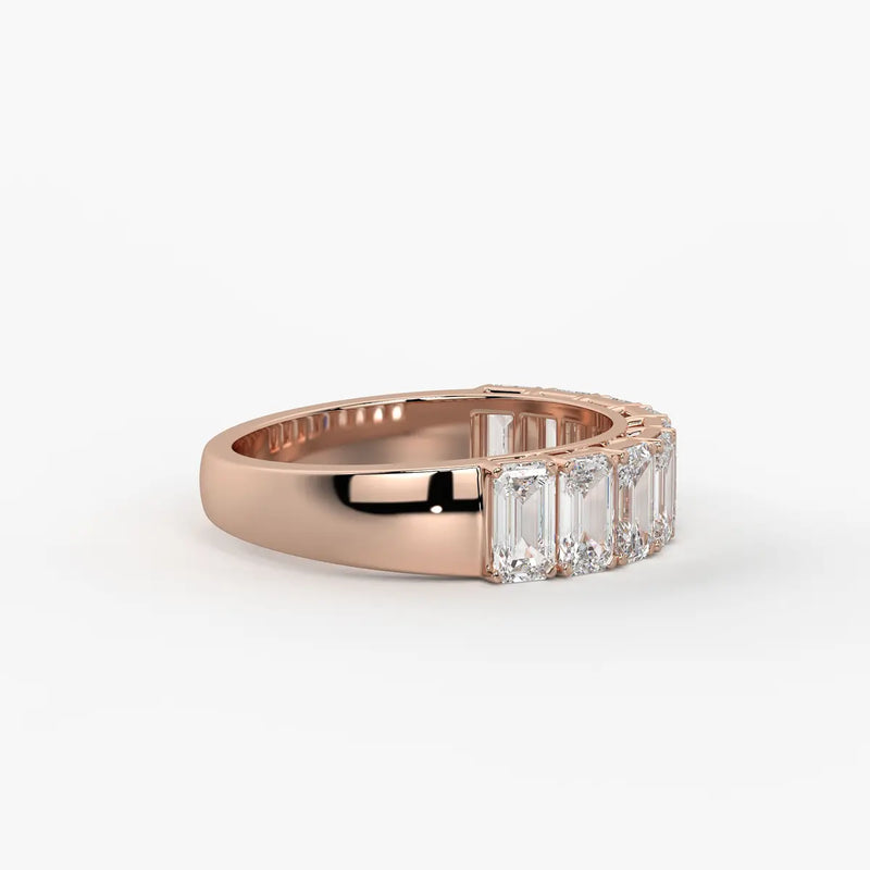 Emerlisse Emerald Diamond Eternity Band
