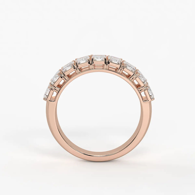 Emerlisse Emerald Diamond Eternity Band