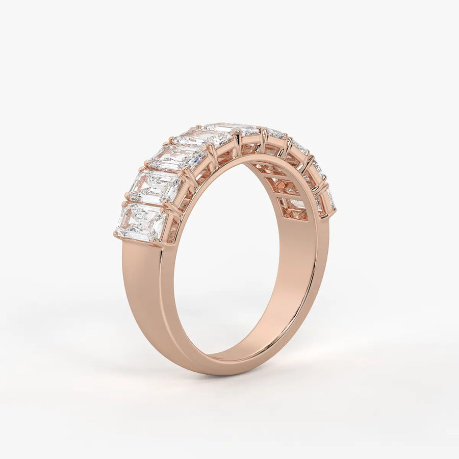Emerlisse Emerald Diamond Eternity Band