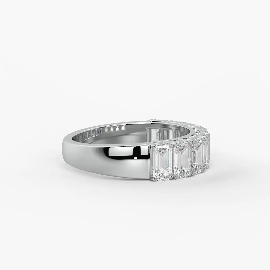 Emerlisse Emerald Diamond Eternity Band