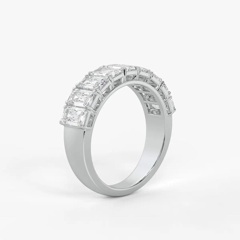 Emerlisse Emerald Diamond Eternity Band