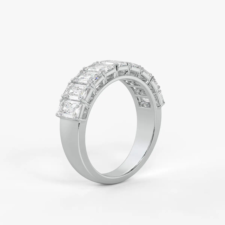 Emerlisse Emerald Diamond Eternity Band