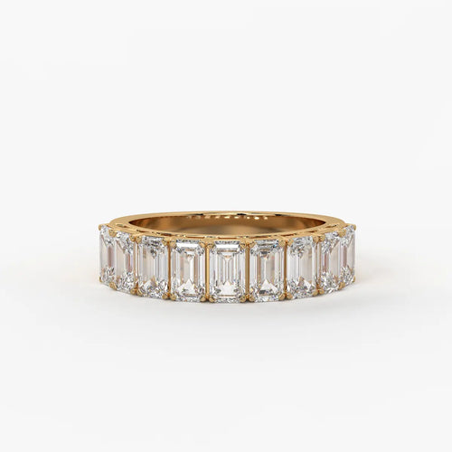 Emerlisse Emerald Diamond Eternity Band