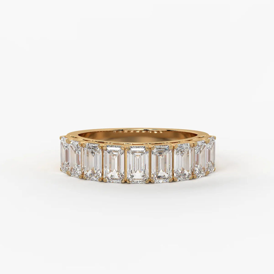 Emerlisse Emerald Diamond Eternity Band